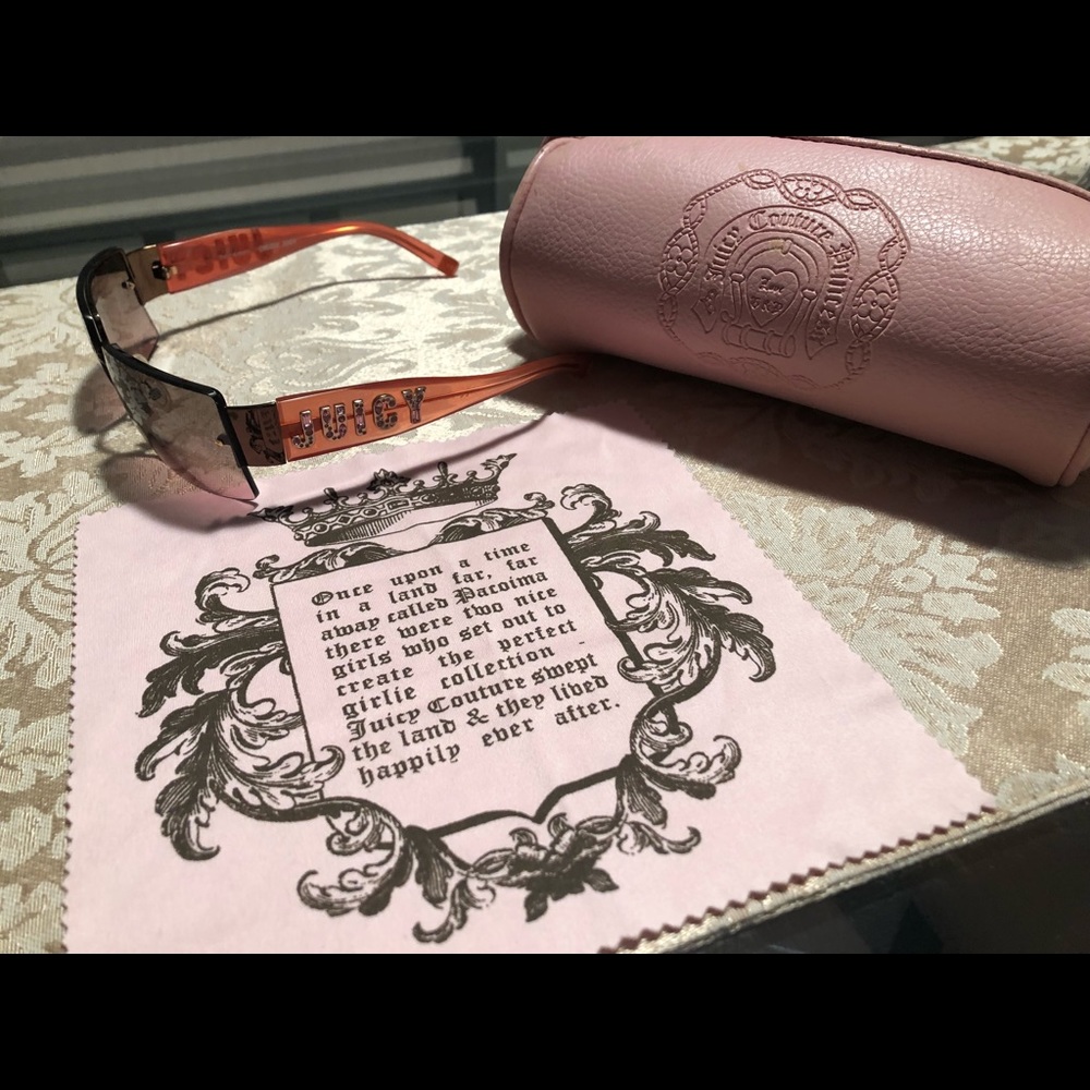 COPY - Vintage and collectible Juicy sunglasses with case and cloth.